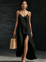Simple Solid Color Patchwork Dress