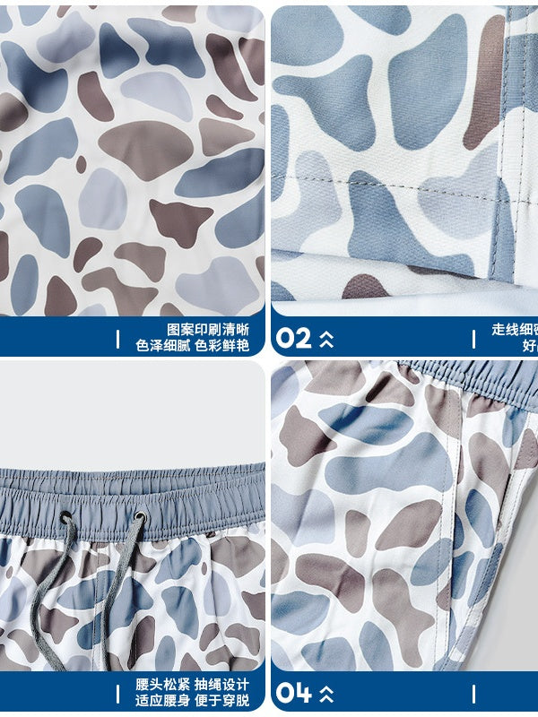 Quick-drying Five Points Camouflage Beach Shorts