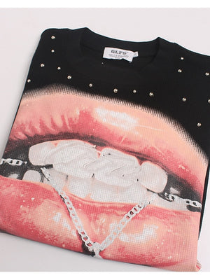 Hot Girls Big Mouth Studs T-shirt