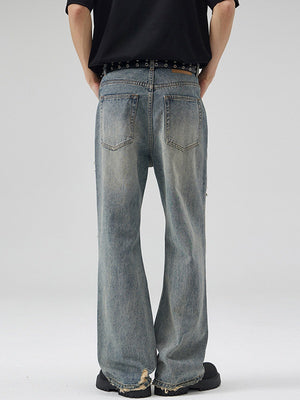 Hiphop Distressed Heavy Industry Hole Jeans