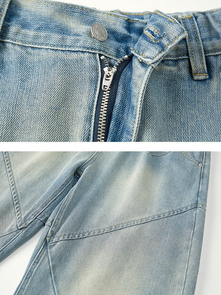 Straight Machete Whitening Jeans