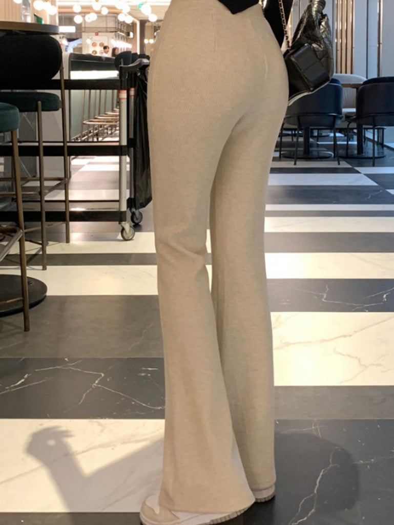 Sexy Cropped Knit Casual Pants