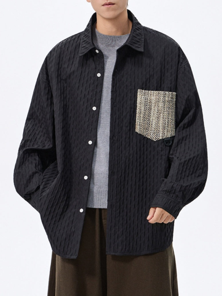 Color-blocked Pocket Shirts