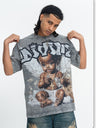 Washing Water Retro Angel Child Printed Loose-fit T-shirts