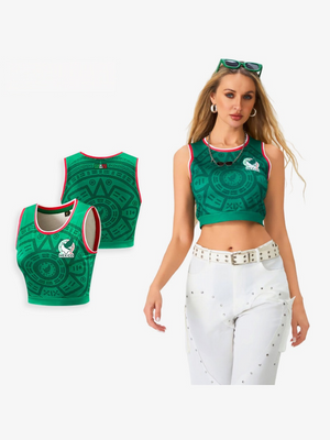 World Cup Football Babes' Crop Top Short-Sleeved Sports Vest Jersey
