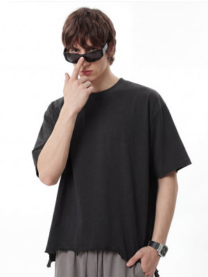 Retro Loose-fit Wear And Tear Boxy T-shirts