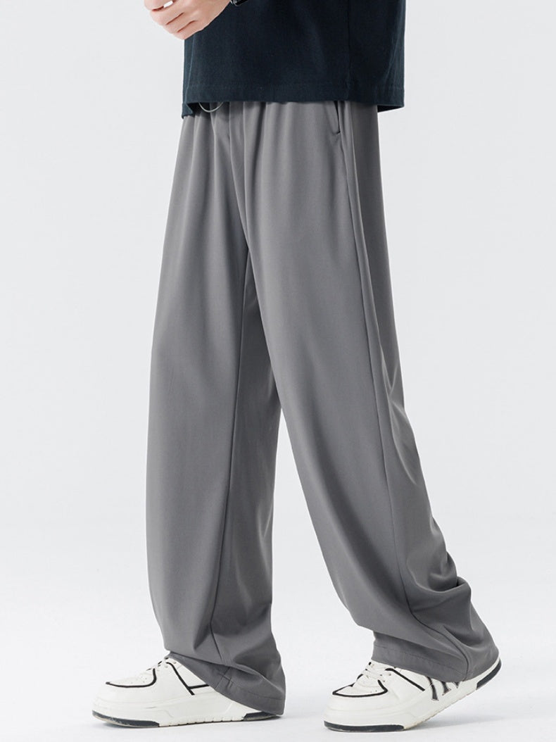 Cool Feeling Lightweight Loose-fit Straight-fit Dress Pants Pants