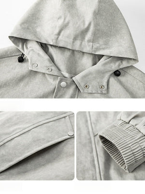 Tooling Hooded Suede Loose Function Jackets