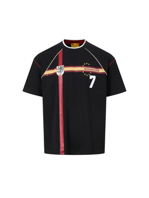 Retro Jersey Number Cross Pattern Printed T-shirts