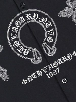 Personality Cross Dark Devanagari Gothic Alphabet Shirts