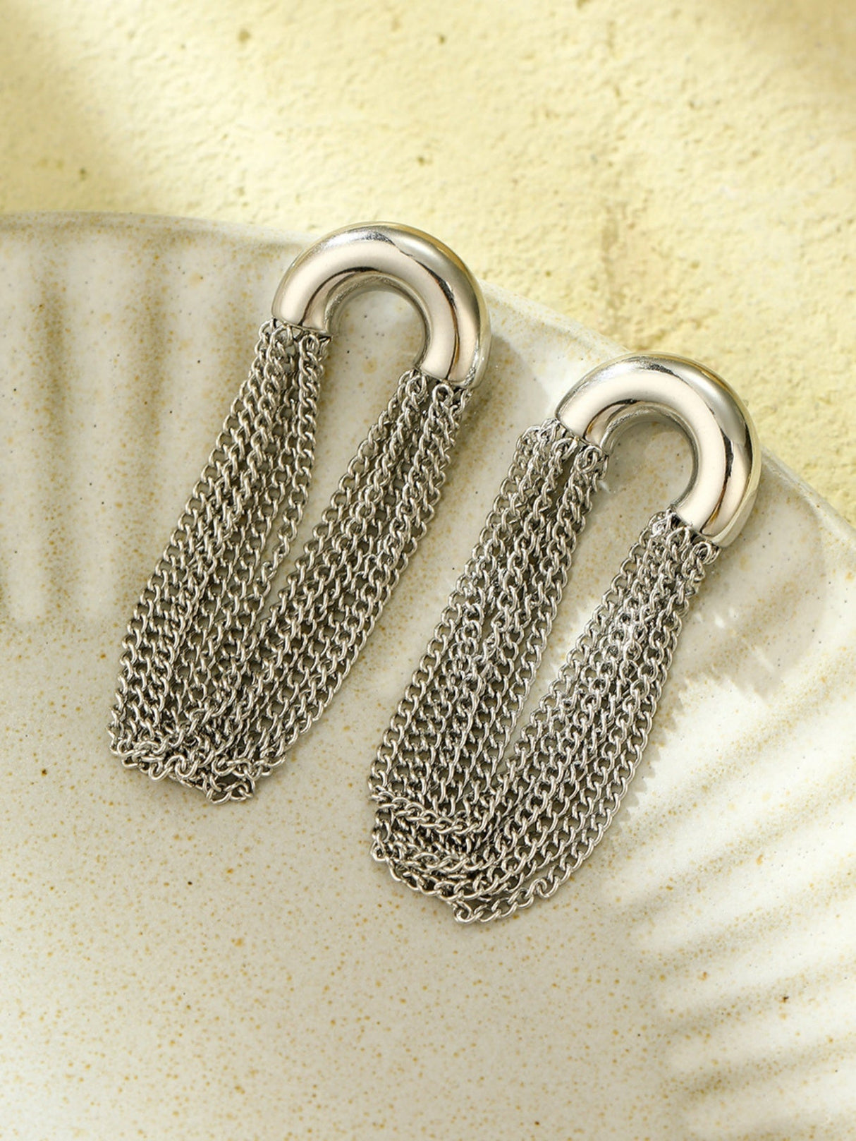 Hoop tassel earrings
