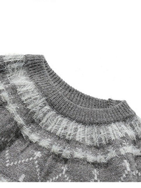 Fair Isle Red Christmas Jacquard Pattern Sweaters