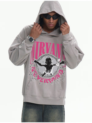 Nevermind Digital Direct Printing Washing Hoodies