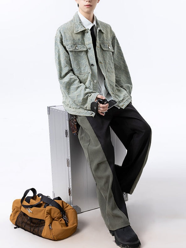 Wear And Tear Retro Washing Old Denim Jacket