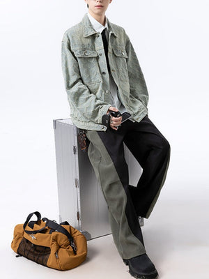 Wear And Tear Retro Washing Old Denim Jacket