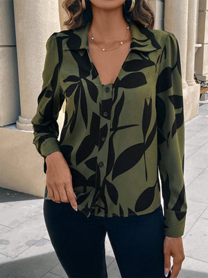 Printed Long Sleeves Blouse