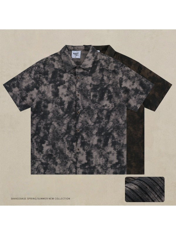 Liber Summer Men's Pocket decoration Camouflage Shirts