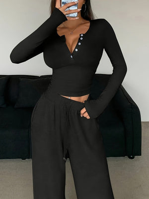 Lace Trim Slim 2-piece Sets