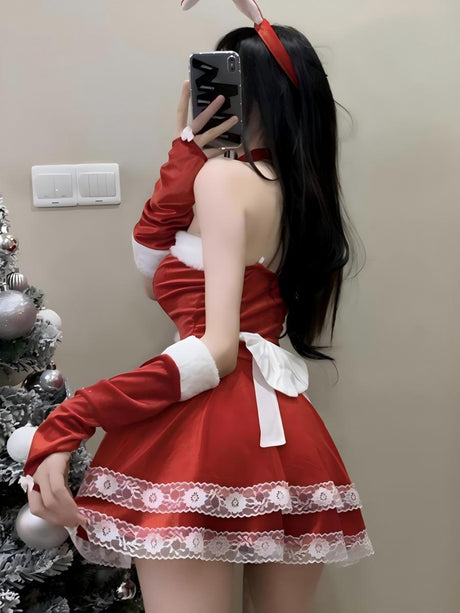 Christmas Bunny Girl Costume Cosplay Multi-piece Sets