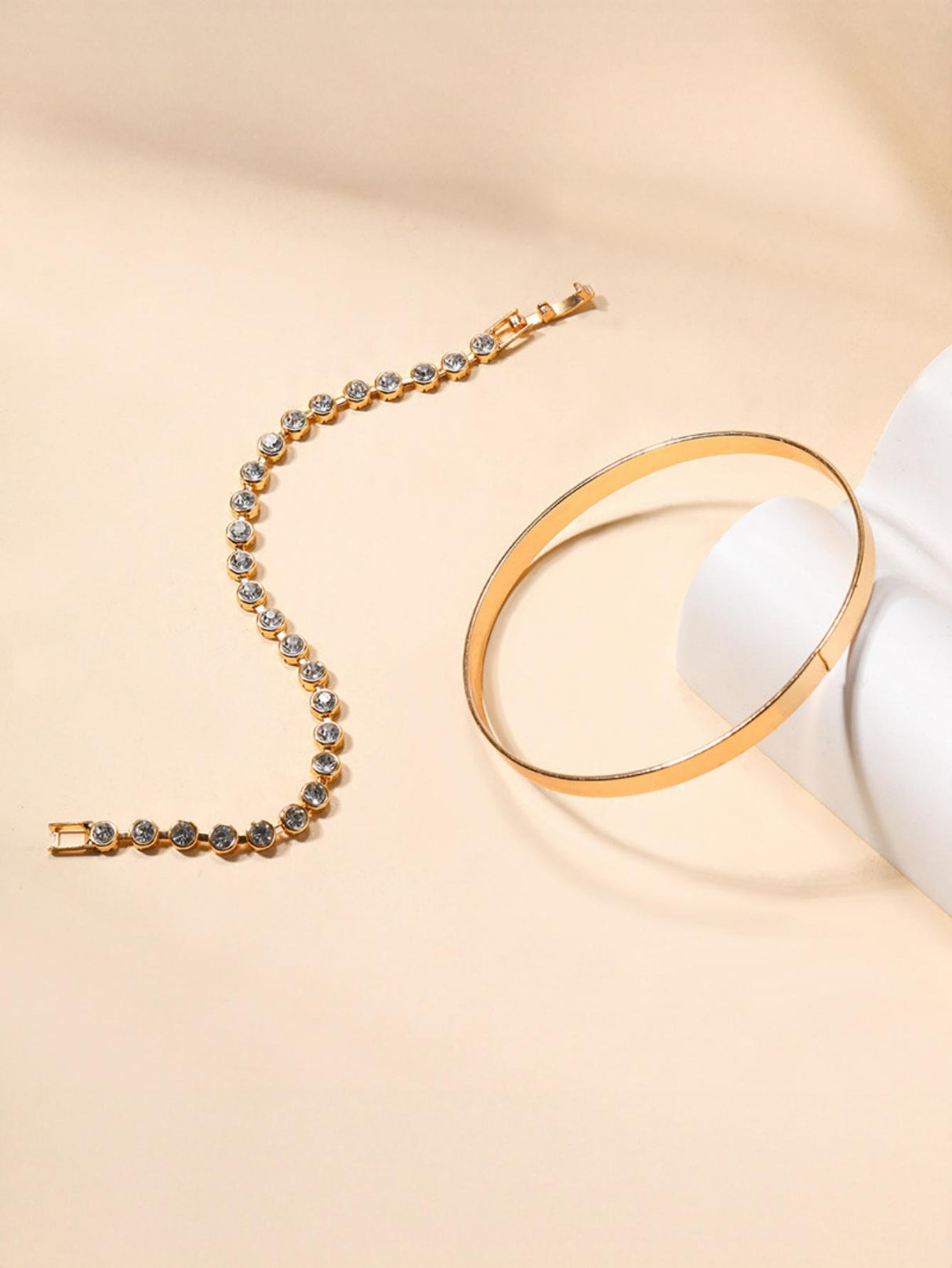 Alloy Diamond-set Bracelet