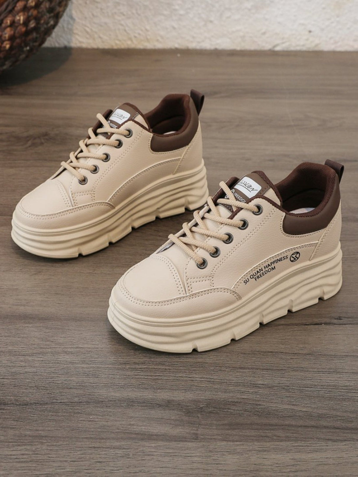 Colorblock Thick-Sole Women's Casual Sneakers