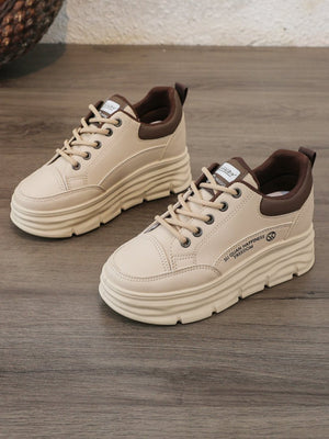Colorblock Thick-Sole Women's Casual Sneakers