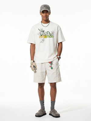 Floral Loose-fit T-shirts