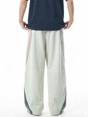 Ins Color-blocked Stripes Pants