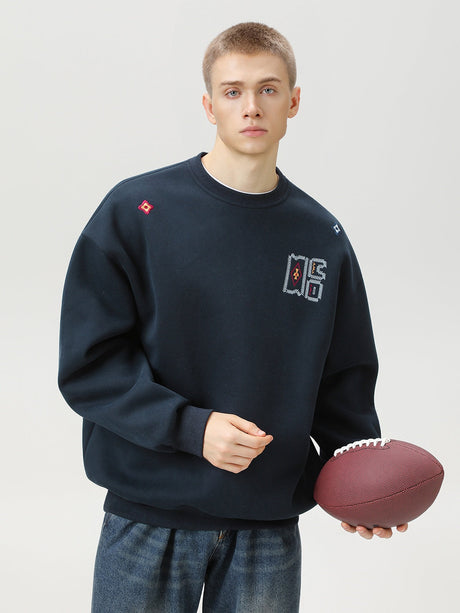 Liber Autumn Neutral wear Embroidered Pattern Pattern Sweatshirts