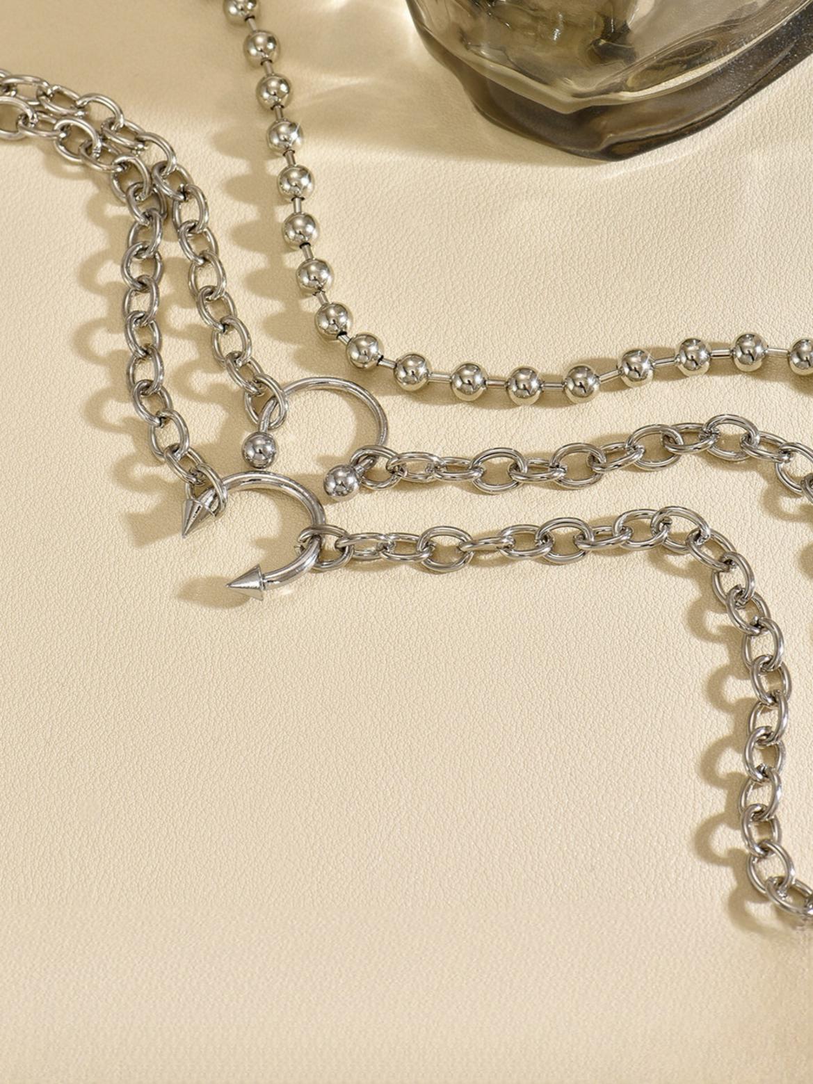 Hip-hop Punk Style Multi-layered Pendant Necklace