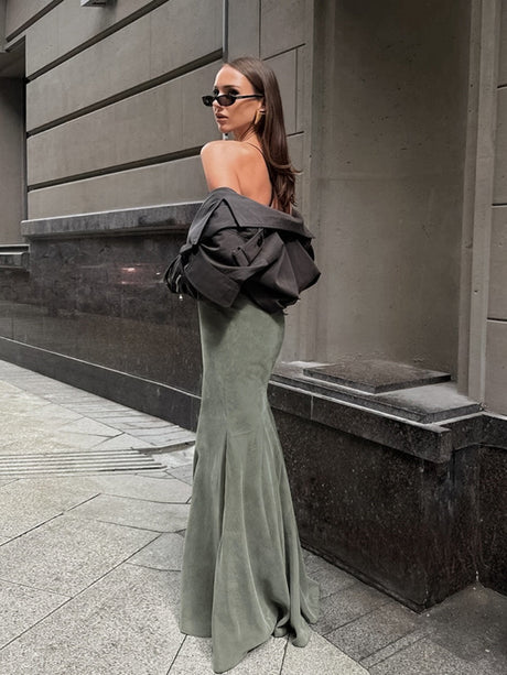 Slim mermaid skirt Long skirt