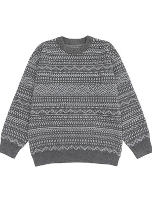 Retro Fair Isle Pattern Sweater Sweaters
