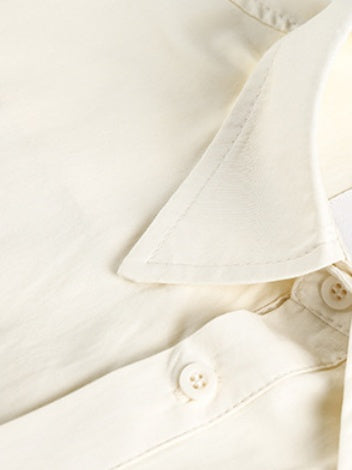 College Style Loose Plaid Splicing Vintage Long-sleeved Shirt