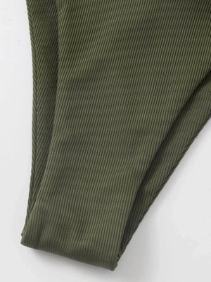 Sexy Three-piece Ribbed Two-piece Swimsuit Bikini