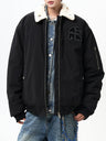 Lapel Embroidery Black Flight Jackets