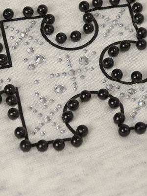 Beaded Embroidery Loose Hoodies