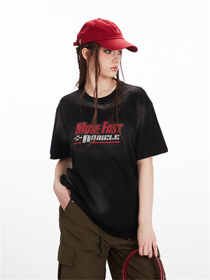 Liber Summer Women's Old Letters/Numbers/Words T-shirts
