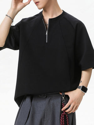 Half Zipper Stereo T-shirts