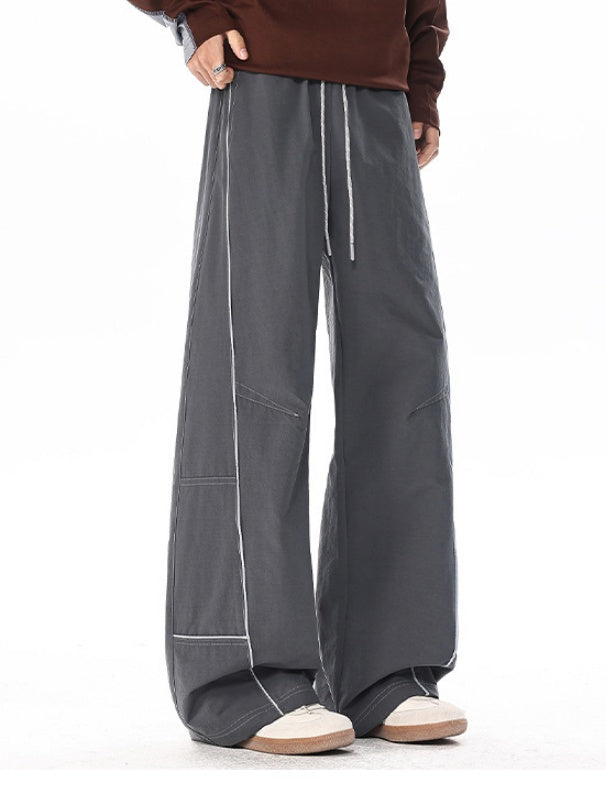 Pantalon cargo coupe droite à blocs de couleurs pour l'extérieur