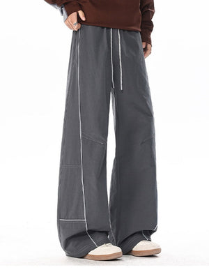 Pantalon cargo coupe droite à blocs de couleurs pour l'extérieur