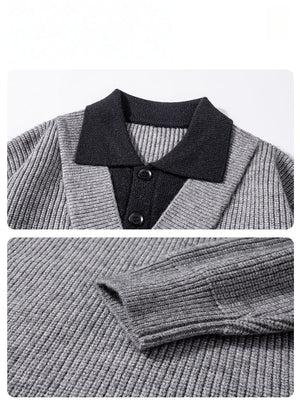 Pull à col cranté effet superposé