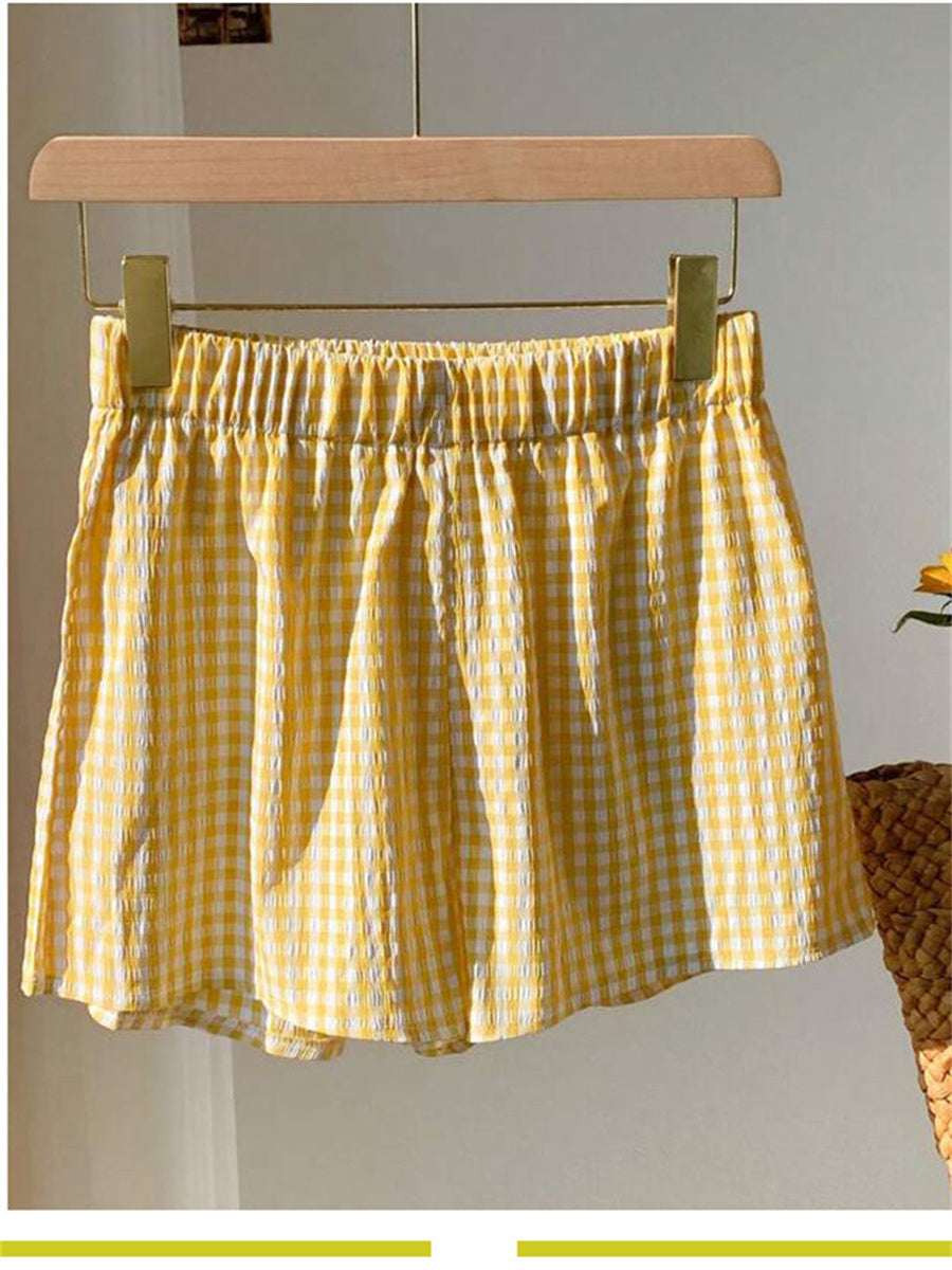 Liber Summer Women's Plaid Shorts