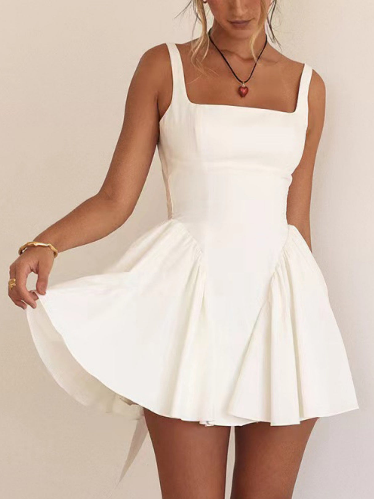 Bow Backless Strappy Mini&Short Dresses