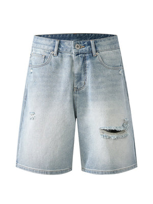 Hole Denim Shorts