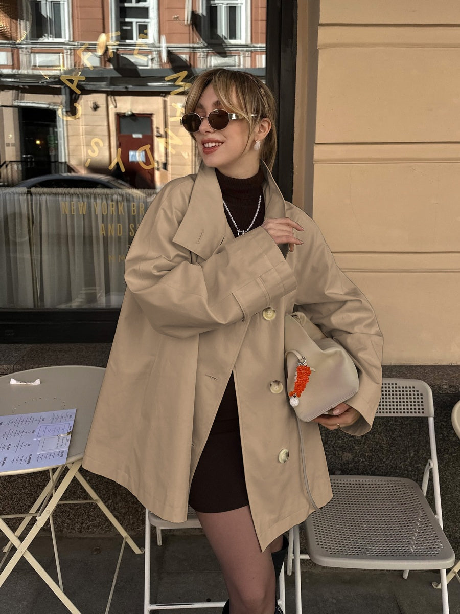 Coat Loose button trench coat