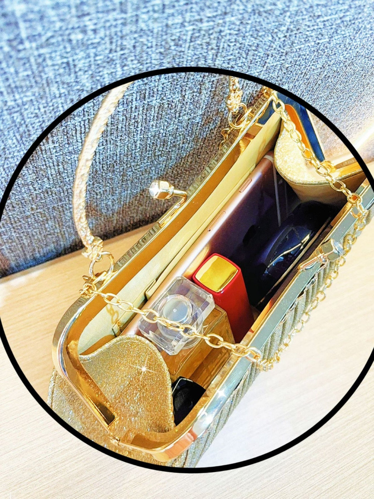 Liber Four Seasons ACC Sequin Diamond Box Bag