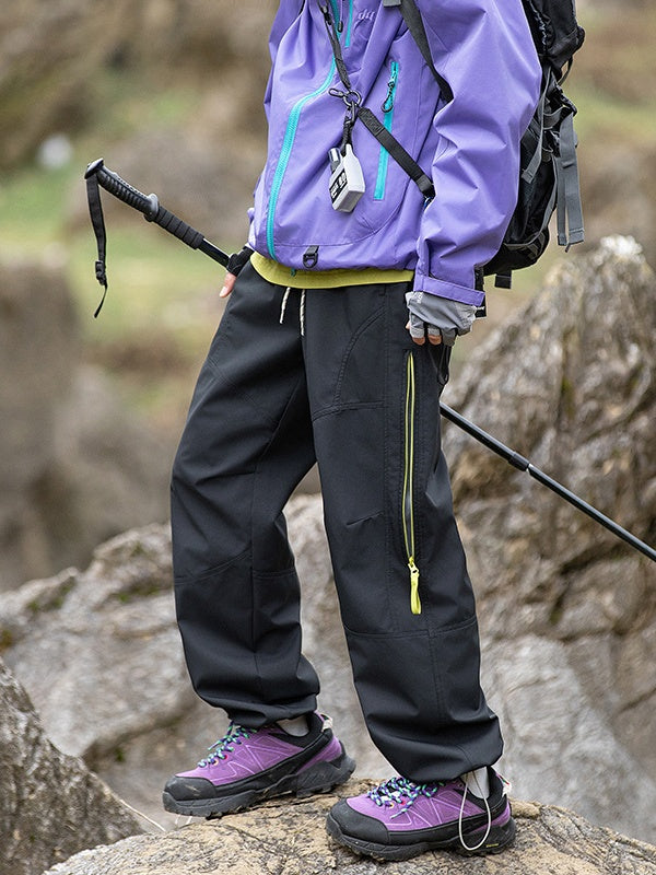 Outdoor Sports Side Opening Zipper Breathable Water Proof Straight Hiking Pants