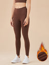 No Embarrassment High Waist Anti-rolling Edge Buttocks Lift Thickening Thin Fleece Sports Pants