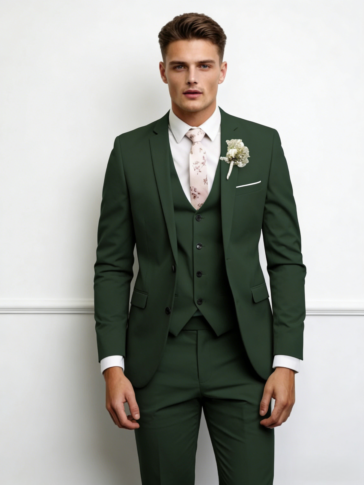 Slim-fit Wedding Suit 3-piece Sets Set