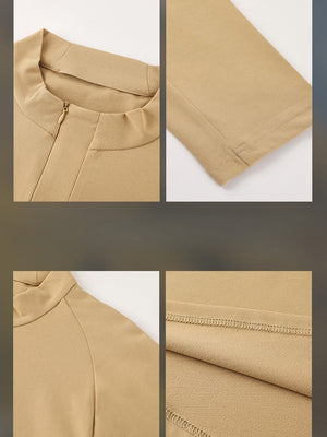 Outdoor Commuting Breathable Quick-drying Running Stand Collar Half Zipper T-shirts